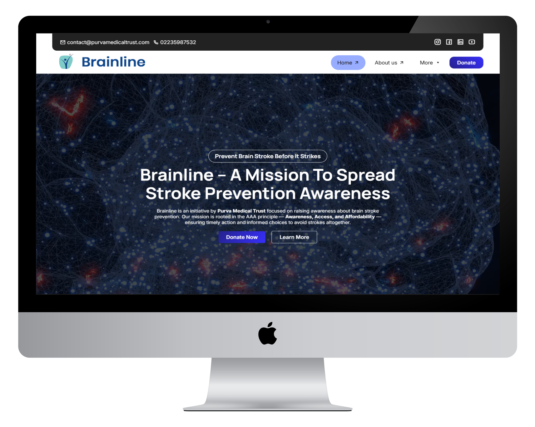Brainline NGO Website Snapshot